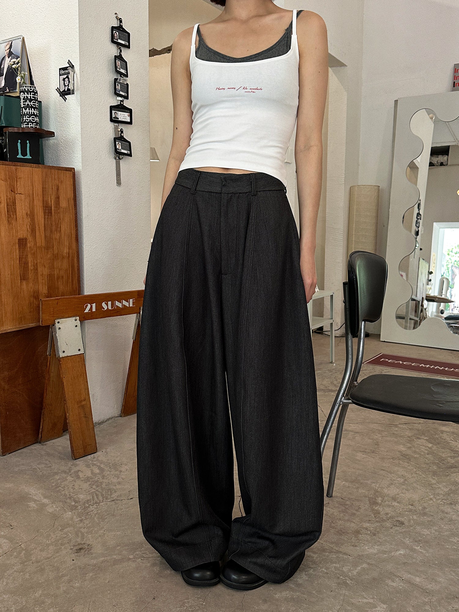 ONENINE34PM 丨[I'm not just a housewife] women's wide leg pants