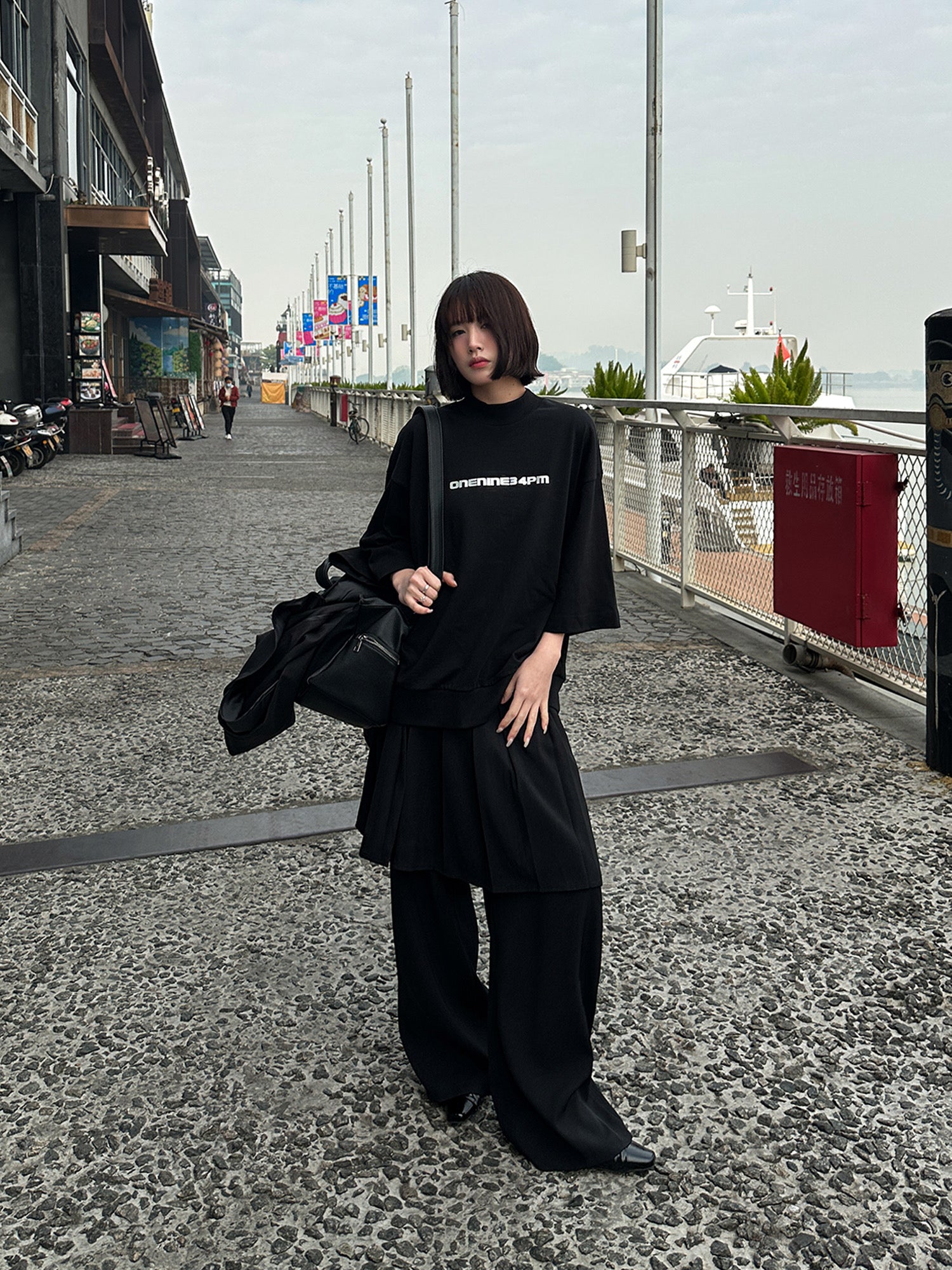 ONENINE34PM 丨[Hot silver logo] T-shirt