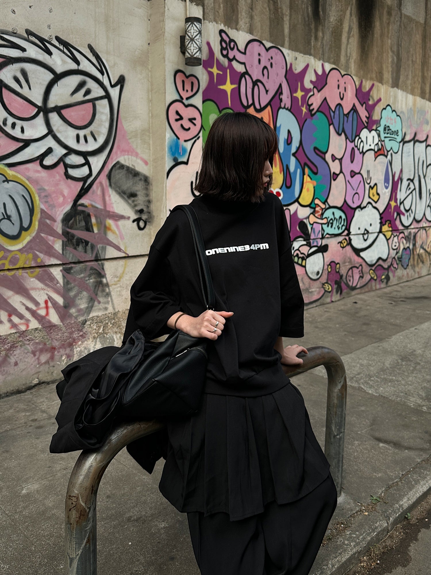 ONENINE34PM 丨[Hot silver logo] T-shirt