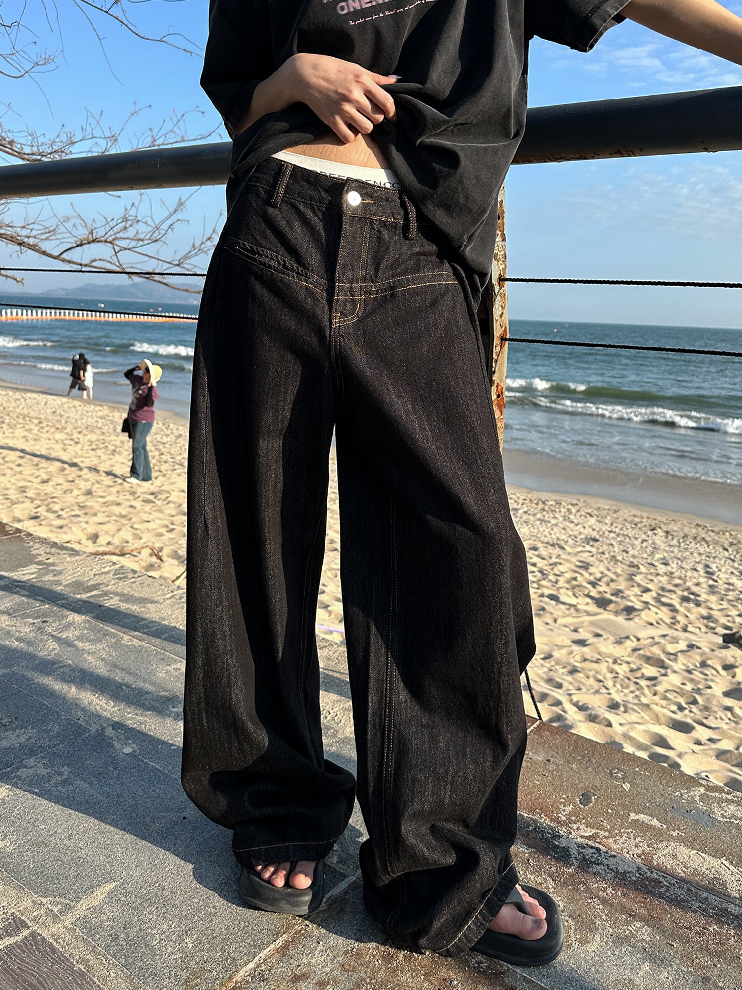 ONENINE34PM 丨[Trimmism] wide-leg jeans