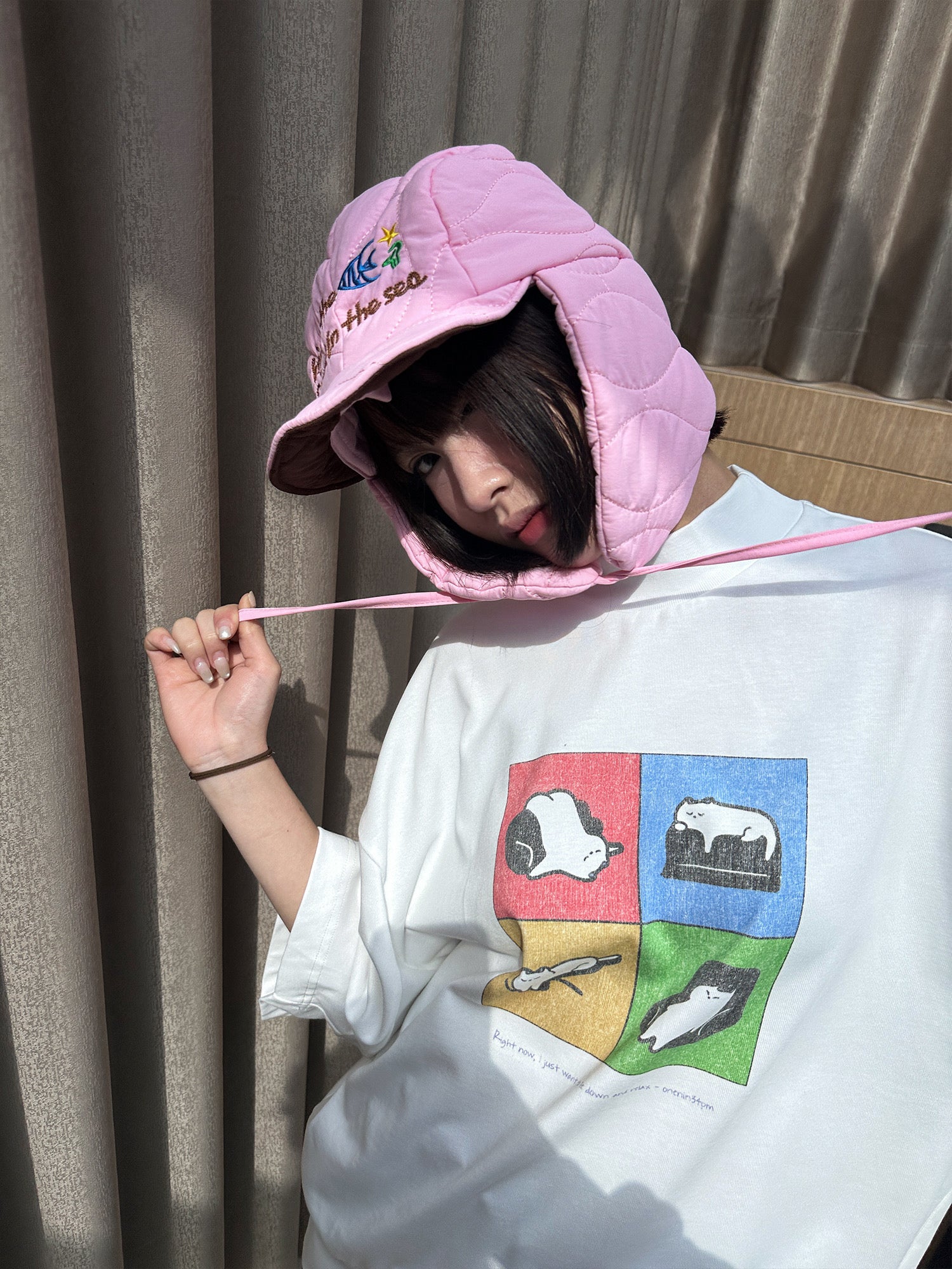 ONENINE34PM 丨[Take it easy, little cat] T-shirt