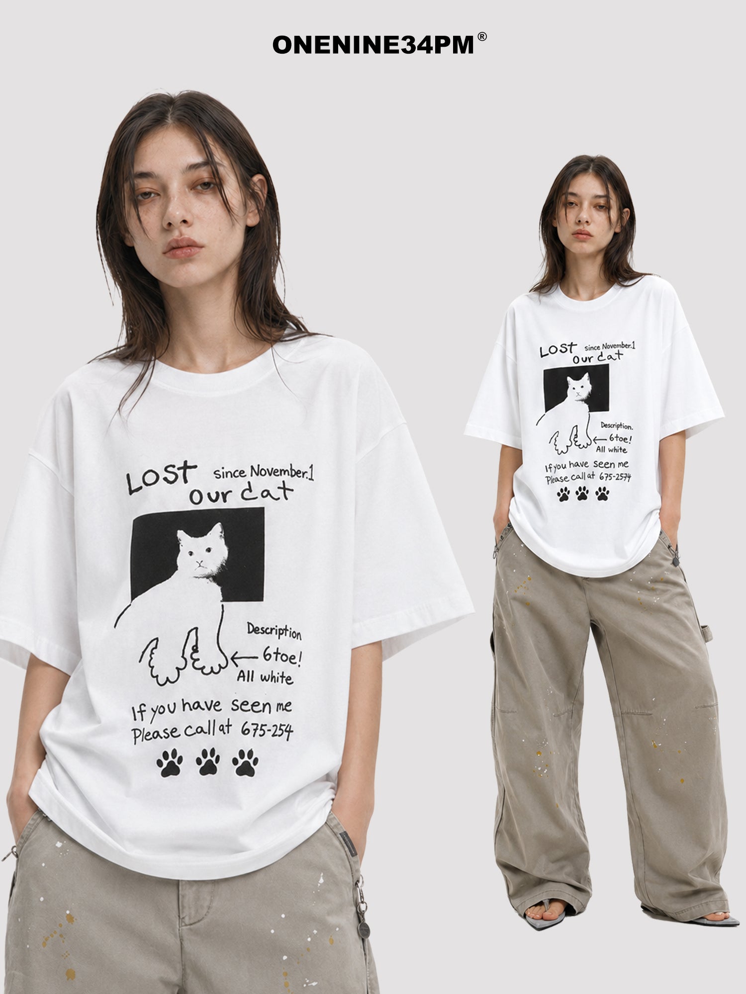 ONENINE34PM 丨[HAVE YOU SEEN THIS CAT?] T-shirt